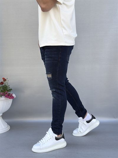 Tasarım Yırtık Detay Skinny Pantolon