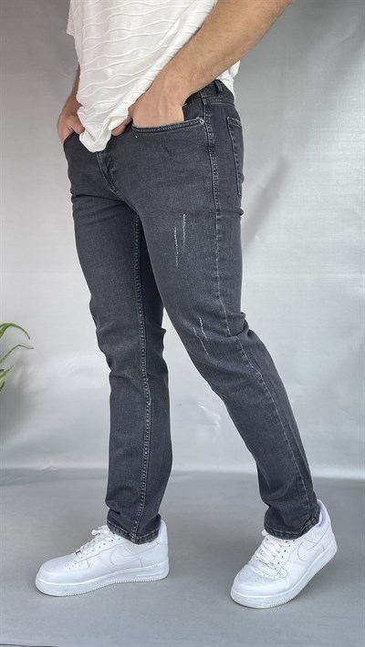 Tırnaklı Antrasit Slim Fit Jean