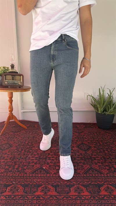 Yeşil-Mavi Regular Jean