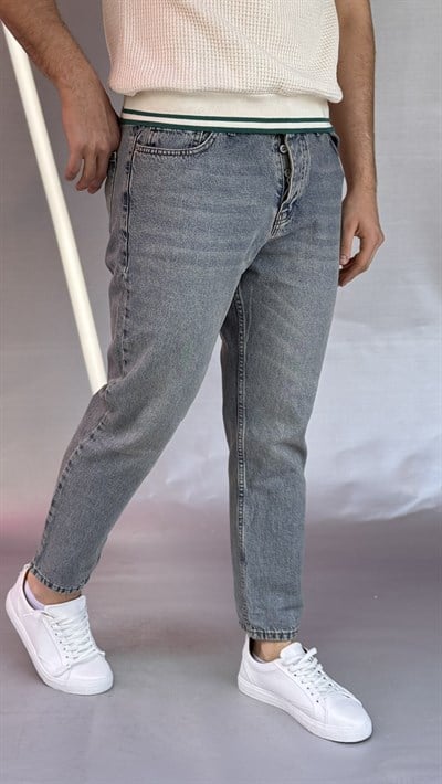 Yeşil Yansımalı Boyfriend Pantolon