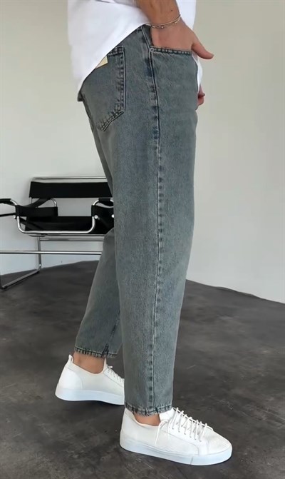 Yeşil Yıkamalı Boyfriend Pantolon 596