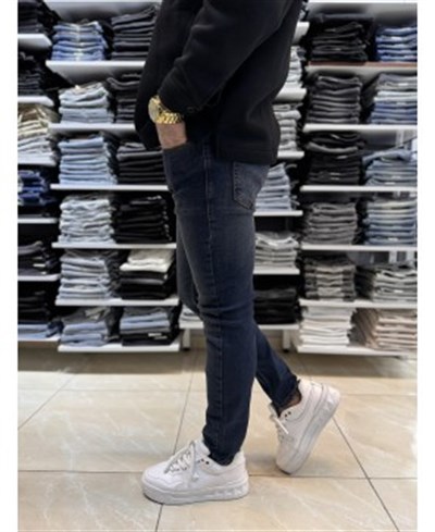 Yıkama Detay Lacivert Slim Fit Jean 424CslMa
