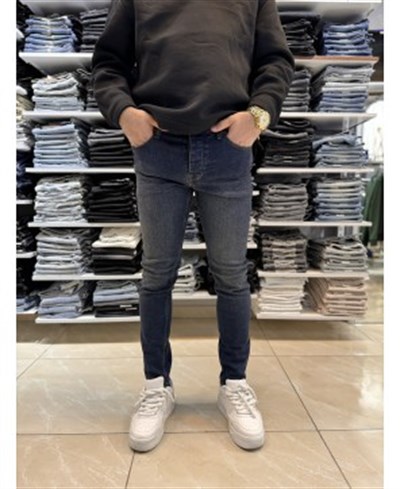 Yıkama Detay Lacivert Slim Fit Jean 424CslMa