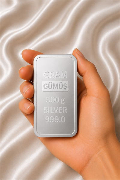500 Gr (Gram) Külçe (999,0) Gümüş – Yatırımlık Gümüş