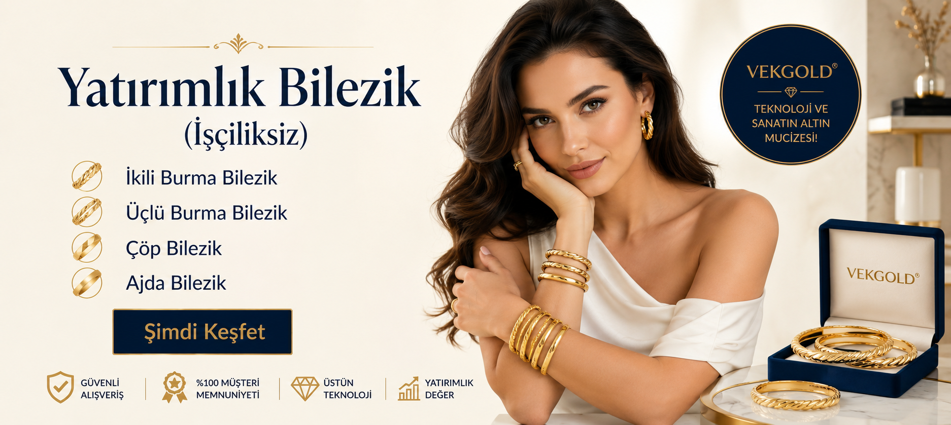 Yatırımlık Altın Bilezik (işçiliksiz)