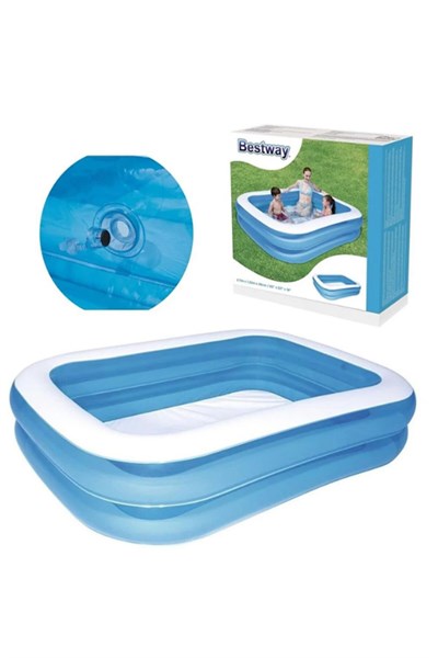 12819, Büyük Boy Dikdörtgen Şişme Aile Havuzu (211x132x46cm)