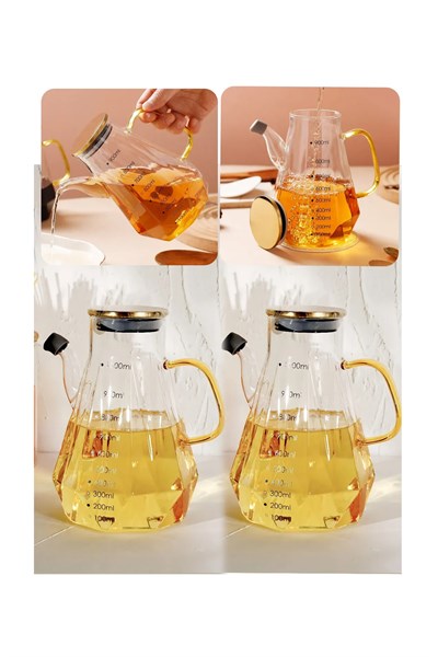 2li Madam Cam Borosilikat Yağlık Sirkelik 900ml