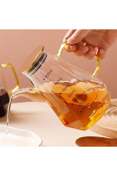 2li Madam Cam Borosilikat Yağlık Sirkelik 900ml