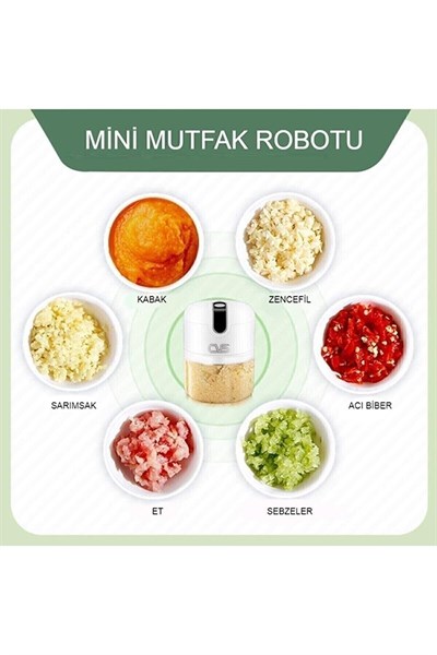 Dn3559 Şarjlı Gıda Doğrayıcı Mini Blender