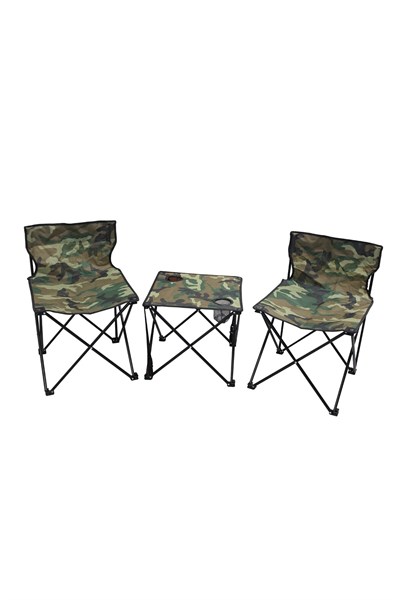 General Camp Rejisör Sandalye Ve Sehpa 3Lü Set