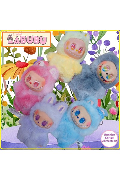 Labubu Canavar 1 adet Peluş Love Happines Hope Serenity Loyalty Luck + Squishy sukuşi hediyeli