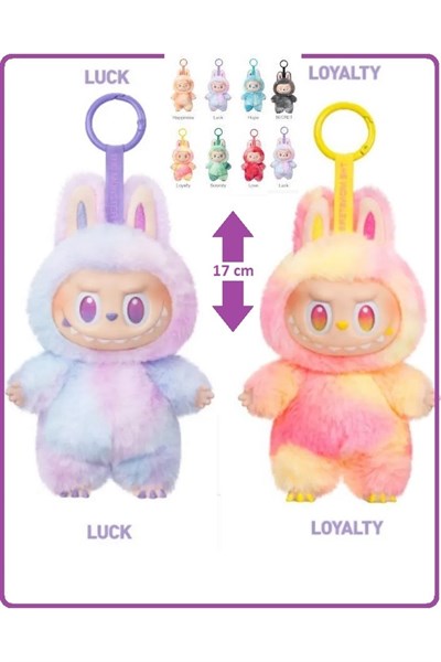 Labubu Canavarlar Peluş Love Happines Hope Serenity Loyalty Luck Sürpriz Kapalı Paket 1 Adet Kutusuz