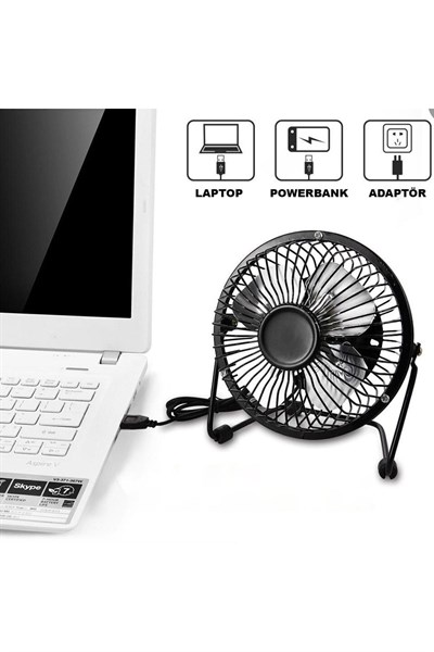 Masa Üstü Klima Usb Girişli Metal Serinletici Mini Vantilatör Fan