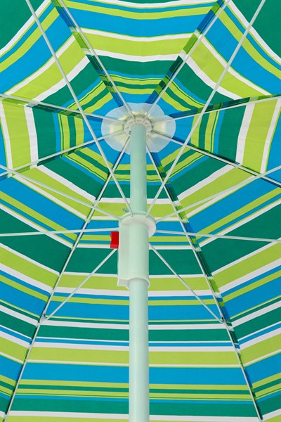 Şemsiyeli Tabureli Katlanabilir Piknik Masası Seti - Ahşap Desen