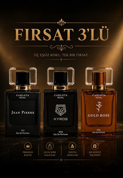Fırsat 3'lü Gold Rose - Jean Pierre - Kyros