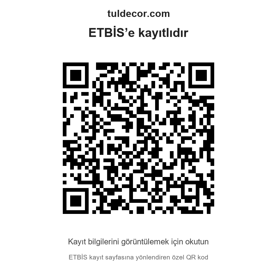Tuldecor ETBİS QR kodu