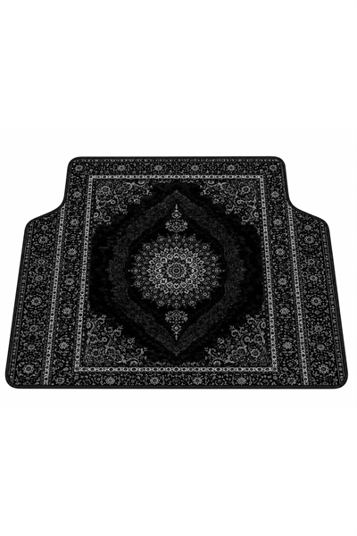 OEM Şark Köşesi Türk Halısı Motifli Premium Bagaj Halısı (Siyah-Beyaz)