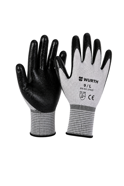 Würth TigerFlex Nitril Kaplı İş Eldiveni - 9/L Beden