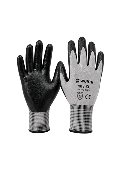 Würth TigerFlex Nitril Kaplı İş Eldiveni - 10/XL Beden
