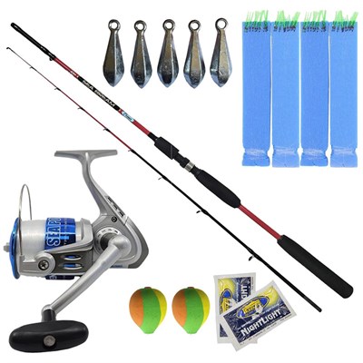 Balıkçı Tekne Seti Kendo Sea Power 6000 Olta Makinesi-Kendo Sea Bream 1.80m up to 150gr 2 Parça Olta Kamışı-2 Fosfor-2 Şamandıra-5x 50gr Kurşun-4 Çapari