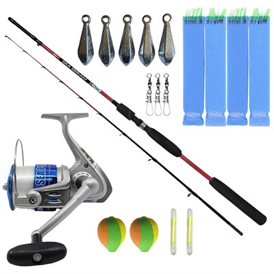 Balıkçı Tekne Seti Kendo Sea Power 6000 Olta Makinesi-Kendo Sea Bream 1.65m up to 150gr 2 Parça Olta Kamışı-2 Fosfor-2 Şamandıra-5x 50gr Kurşun-4 Çapari