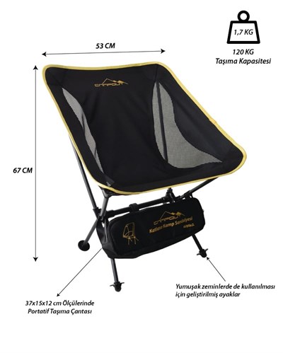 CAMPOUT PRATİK KAMP SANDALYESİ