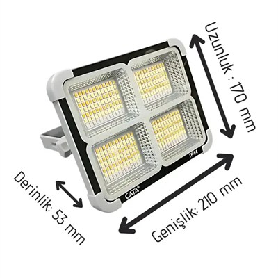 Cata CT-4698 200W Miami Solar Led Projektör Taşınabilir