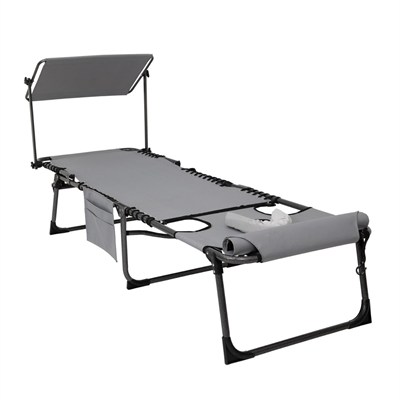 KingCamp Magnolia B10 Plus Hands-Free Premium 7 Kademeli Katlanır Şezlong Grey