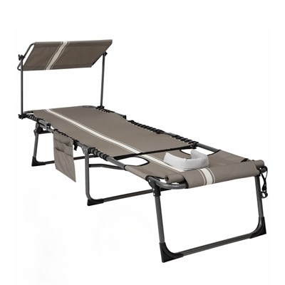 KingCamp Magnolia B10 Plus Hands-Free Premium 7 Kademeli Katlanır Şezlong Grey/White