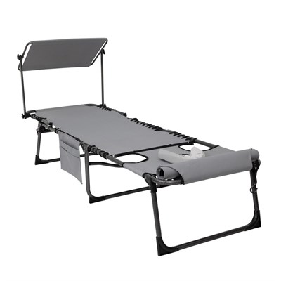 KingCamp Magnolia B10 Plus Hands-Free Premium 7 Kademeli Katlanır Şezlong Grey