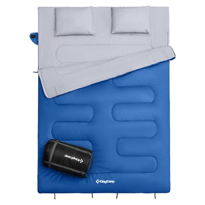 Kingcamp Oxygen 250-D Çift Kişilik Yastıklı Uyku Tulumu Blue