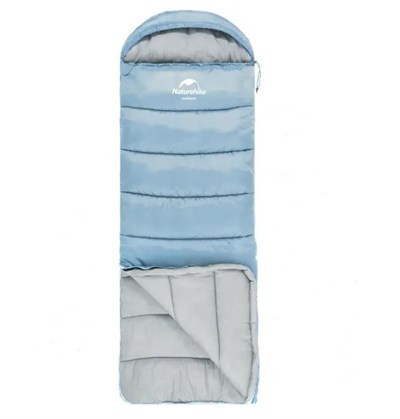 Naturehike U250 Zarf Tarzı Kapüşonlu Uyku Tulumu -10°c Mavi-Right