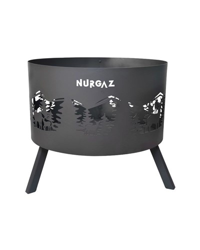 NURGAZ ORMAN ŞÖMİNESİ GEYİK DESEN