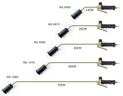 NURGAZ PROPAN TAV VE KAYNAK TAKIMI 57 MM METAL BAŞLIKLI TETİKLİ 33 CM BOYUN