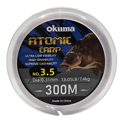 Okuma Atomic Carp Nylon Clear Color 300m Misina