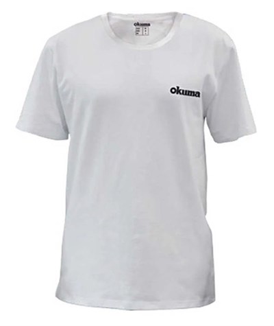 Okuma White Motif Cotton Short Sleeve Shirt