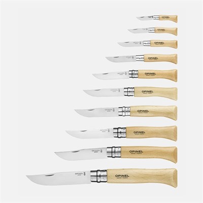 Opinel 10’lu Paslanmaz Çelik Çakı Koleksiyonu Ahşap Kutulu