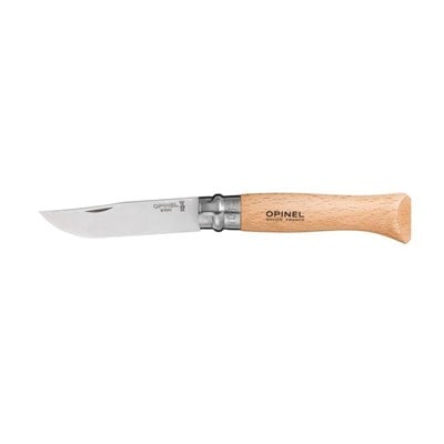 Opinel N°10 Vernikli Kayın Saplı Inox/Çelik Çakı