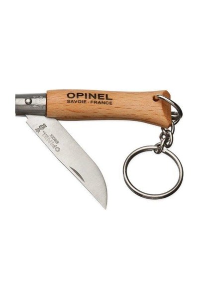 Opinel N°4 Kayın Saplı Inox/Çelik Anahtarlık Çakı