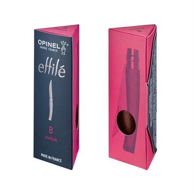 Opinel N°8 Effile Paduk Saplı, İnce ve Keskin Çelik Çakı