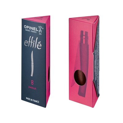 Opinel N°8 Effile Paduk Saplı, İnce ve Keskin Çelik Çakı