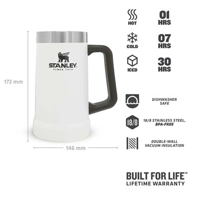 Stanley Adventure Vakumlu 0.70 Lt. Termos Bardak Beyaz