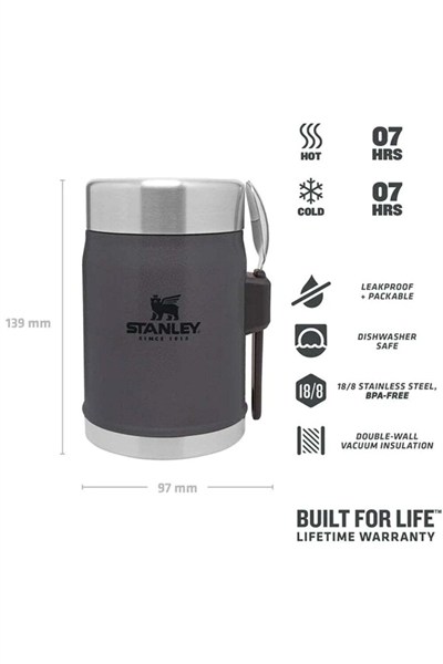 Stanley Klasik Paslanmaz Çelik Yemek Termosu Kaşıklı 0,40 Lt
