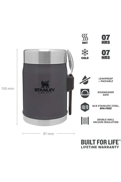 Stanley Klasik Paslanmaz Çelik Yemek Termosu Kaşıklı 0,40 Lt