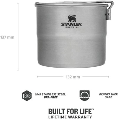 Stanley Üniseks – Yetişkin Cook Set For Two Pişirme Seti, Gri, Yükseklik: 11 Cm