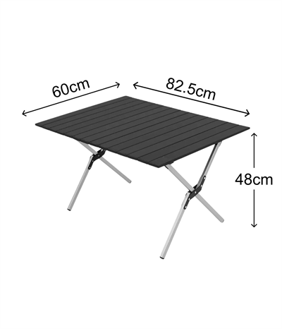 Yek Outdoor 2 Kişilik Alüminyum Kamp Masası ve Sandalye Seti - Siyah