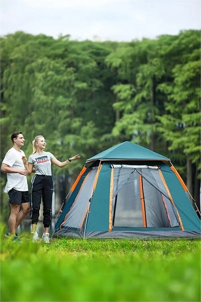 Yek Outdoor 4 Kişilik Tam Otomatik Tenteli Kamp Çadırı 240x240x160