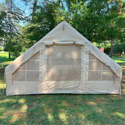 Yek Outdoor 420D Oxford 6 Kişilik 4 Mevsim Soba Çıkışlı Şişme Kamp Çadırı – Pompalı, 210x300x190 cm