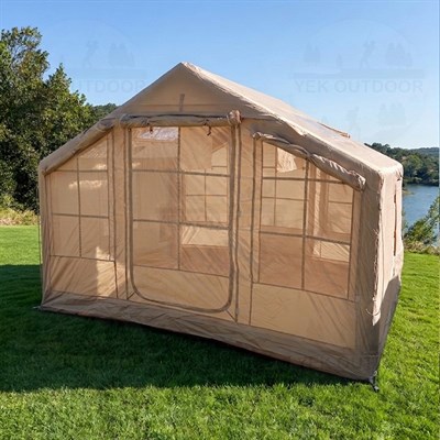 Yek Outdoor 6-8 Kişilik 4 Mevsim Soba/Vebasto Çıkışlı 420D Oxford Şişme Kamp Çadırı – Pompalı, 300x240x215 cm