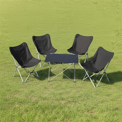Yek Outdoor Alüminyum 4 Kişilik Kamp Masa & Sandalye Seti